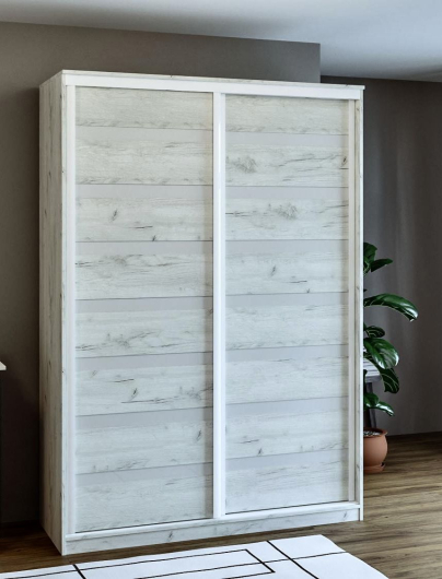 Шкаф-купе ПШ-2.9 Дуб Крафт Белый вставка МДФ/стекло - купить за 32005.00 руб.