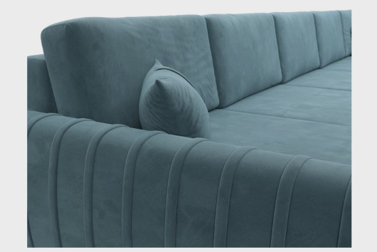 Диван Лига-057 МегаЛонг велюр SEVEN 113 бирюзовый - купить за 173990.00 руб.