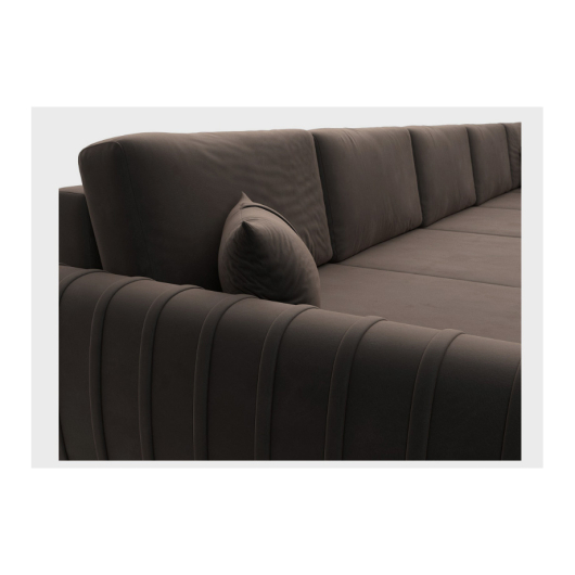 Диван Лига-057 МегаЛонг велюр SEVEN 727 коричневый - купить за 173990.00 руб.