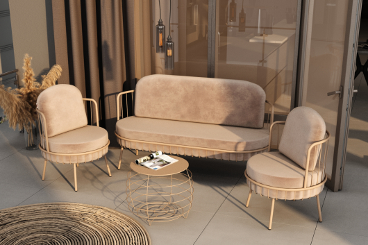 Комплект мебели SHT-DS285 латте / ассаль / кофейный - купить за 74835.00 руб.