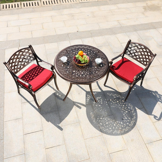 Кофейный комплект мебели из алюминия стол Феникс+2 кресла Лион - купить за 51600.00 руб.