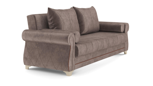 Диван Порто М велюр тенерифе стоун / велюр тенерифе шоколад - купить за 59921.00 руб.