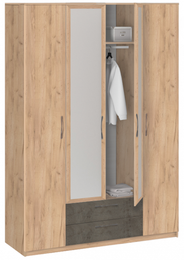 Шкаф для одежды 4-х дверный Лофт 19.041 - купить за 29240.00 руб.