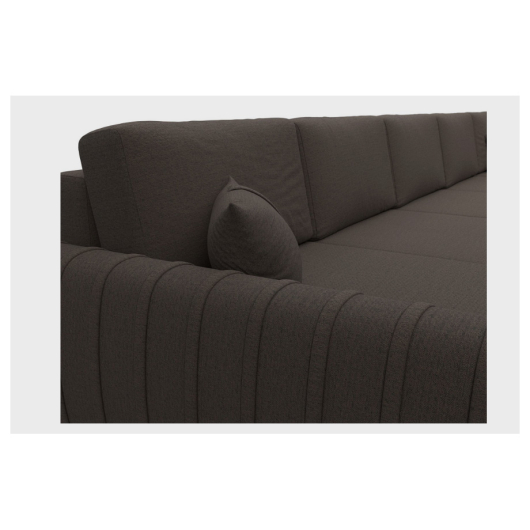 Диван Лига-057 МегаЛонг рогожка Амур 05 коричневый - купить за 169990.00 руб.