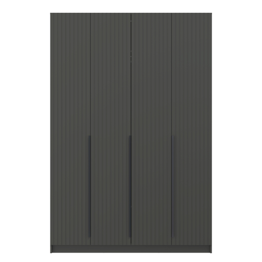 Шкаф 4-х дверный 67.16 Брандо ЛДСП/МДФ Графит - купить за 21912.00 руб.