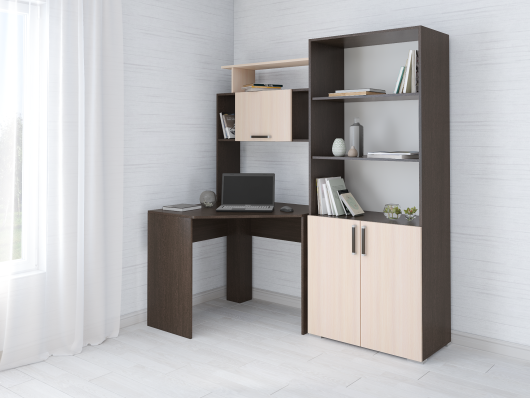 Стол компьютерный Квартет 12 со стеллажом - купить за 10430.00 руб.