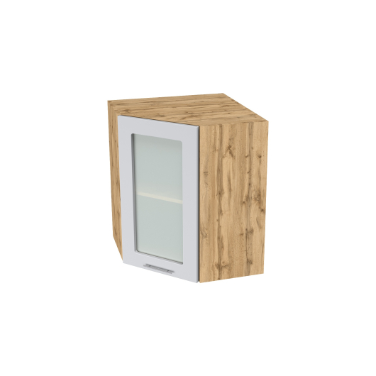 Шкаф угловой со стеклом №15 Валерия М ШВУС 590 - купить за 8292.00 руб.