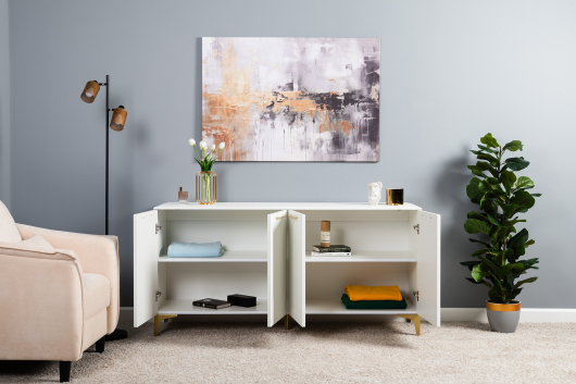 Тумба под ТВ 16.67 Монтесито Белый шагрень - купить за 16682.00 руб.