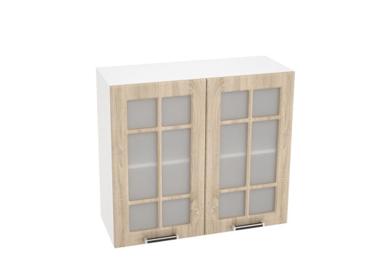 Шкаф 2-х дверный со стеклом №12 Прага ШВС 800 - купить за 8668.00 руб.