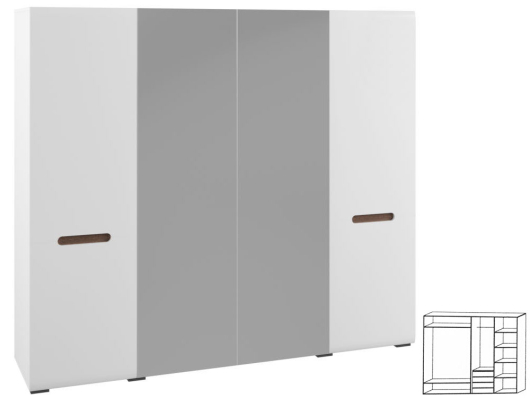 Шкаф 4-х дверный Амбра - купить за 0.00 руб.