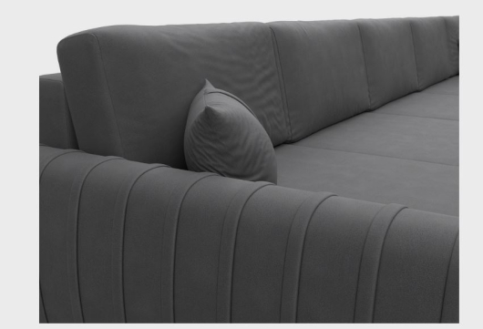 Диван Лига-057 МегаЛонг замша JOLY 13 серый - купить за 181990.00 руб.