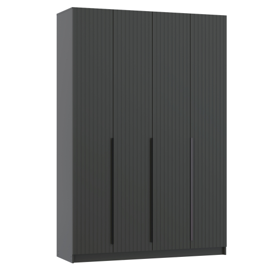 Шкаф 4-х дверный 67.16 Брандо ЛДСП/МДФ Графит - купить за 21912.00 руб.