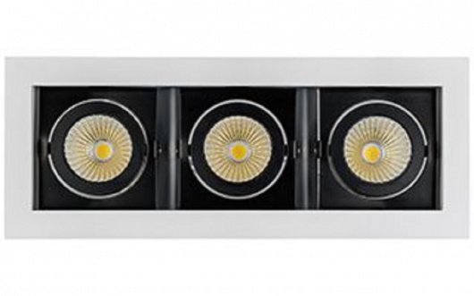 Встраиваемый светильник Arlight CL-KARDAN-S260x102-3x9W Day (WH-BK, 38 deg) - купить за 11283.00 руб.