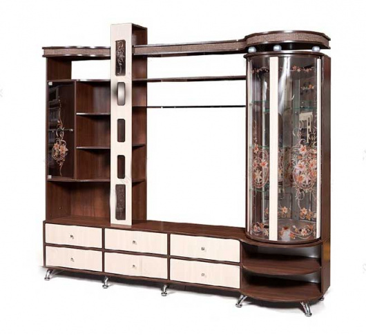 Шкаф комбинированный с витриной Орфей-11 КМК 0364.2 - купить за 104860.00 руб.