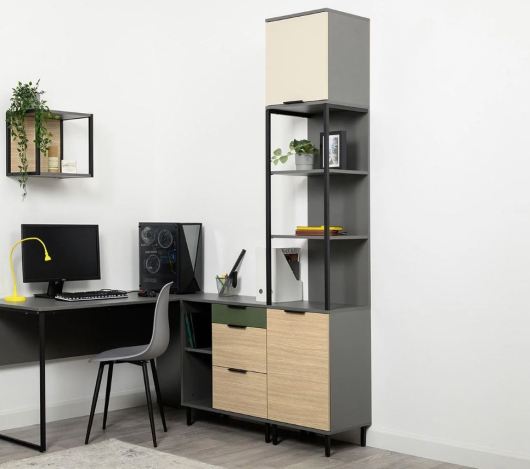 Стеллаж Марвэл 16.426 Темно-серый/Плэйн/Сатин - купить за 0.00 руб.