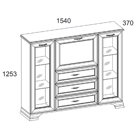 Тумба 2V1D3S Тиффани - купить за 38999.00 руб.