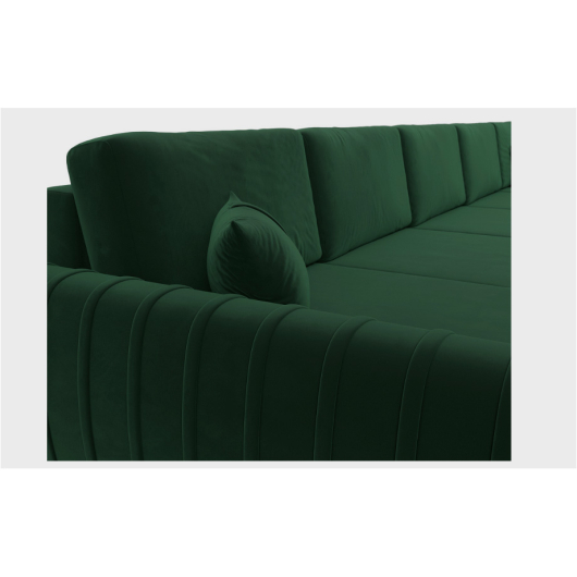 Диван Лига-057 МегаЛонг велюр SEVEN 726 зелёный - купить за 173990.00 руб.