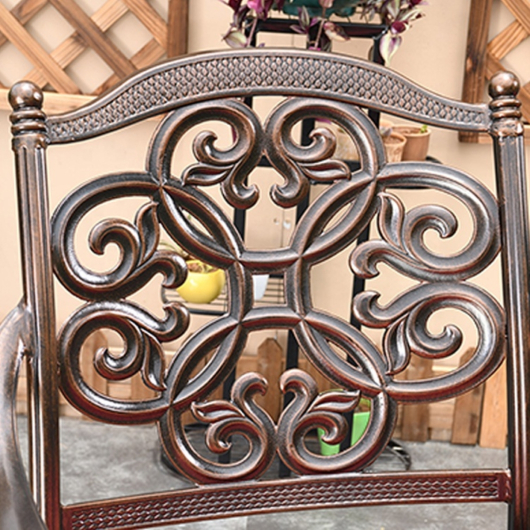 Мебель обеденная из литого алюминия стол Феникс + 6 кресел Джунген - купить за 116250.00 руб.