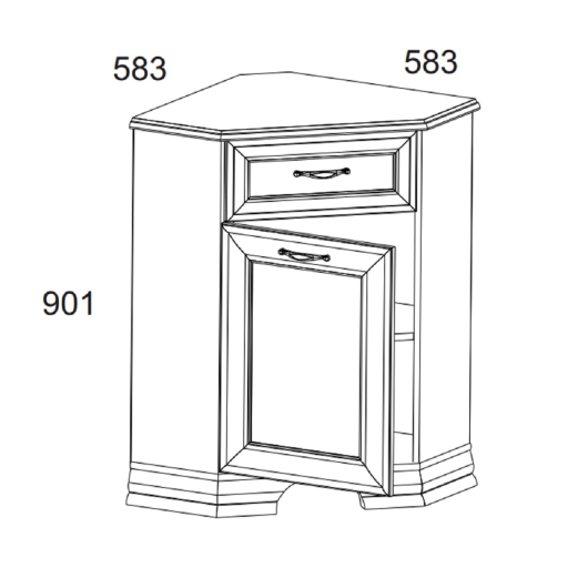 Тумба 1D1SU Тиффани - купить за 16599.00 руб.