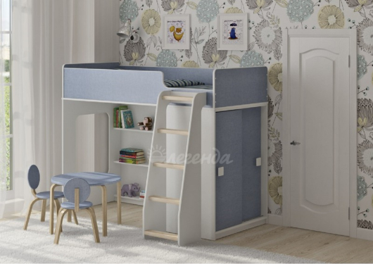 Кровать-чердак со шкафом-купе Легенда 42.5.3 - купить за 34250.00 руб.