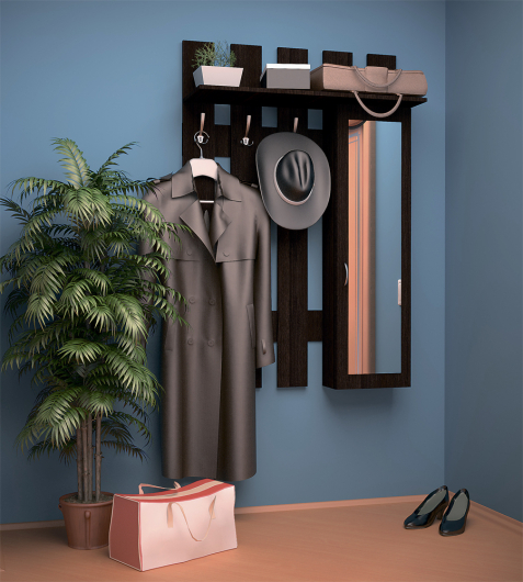 Вешалка с зеркалом Лаура 3 - купить за 7960.00 руб.