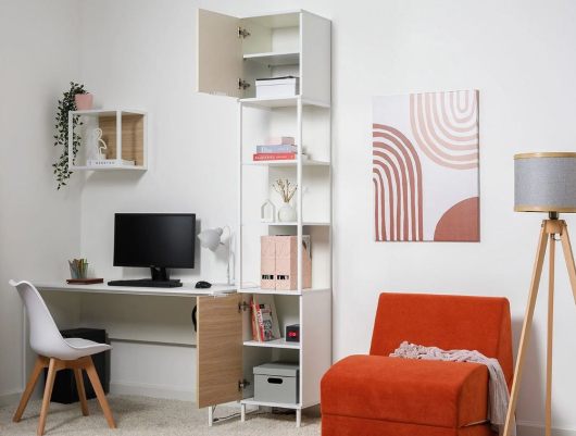 Стеллаж Марвэл 16.426 Белый/Плэйн/Сатин - купить за 0.00 руб.