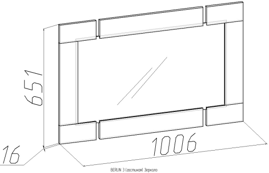 Зеркало Berlin 3 - купить за 3044.00 руб.