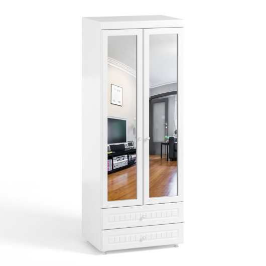 Шкаф двухдверный (560) Монако МН-50 с ящиками с зеркалами - купить за 22540.00 руб.