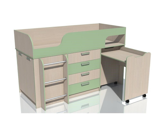 Кровать Рико с выкатным столом НМ 011.56 М - купить за 23141.0000 руб.