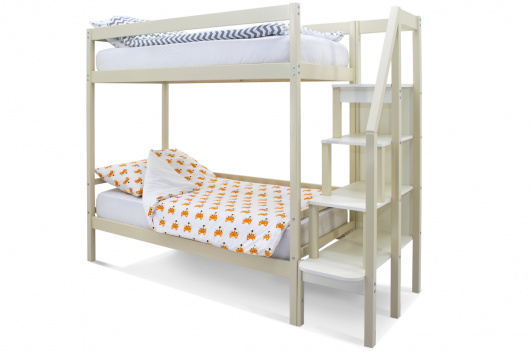 Детская двухъярусная кровать Svogen бежевый - купить за 25990.00 руб.