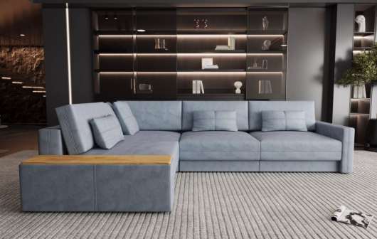 Диван Киото 9 Onix 16 синий - купить за 191194.00 руб.