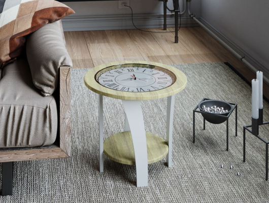 Стол журнальный Эстет Дуб сонома/Белый жемчуг - купить за 3025.00 руб.