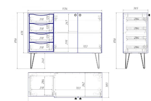 Комод Брюс 16.233 - купить за 11574.00 руб.