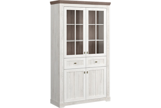 Шкаф-витрина 2-х створчатый комбинированный Ривьера - купить за 45776.00 руб.