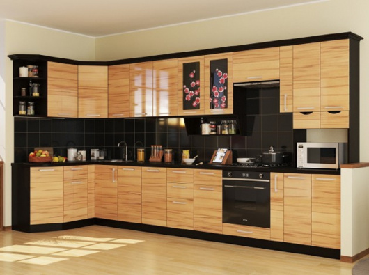 Угловой кухонный гарнитур Сакура У-5 146 х 395 см - купить за 69180.0000 руб.