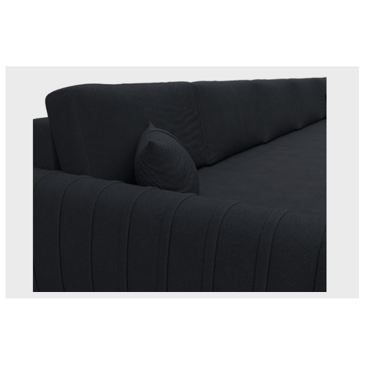 Диван Лига-057 МегаЛонг замша JOLY 16 темно-серый - купить за 181990.00 руб.