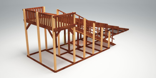 Зимняя деревянная игровая горка Савушка Зима 8 - купить за 240900.00 руб.