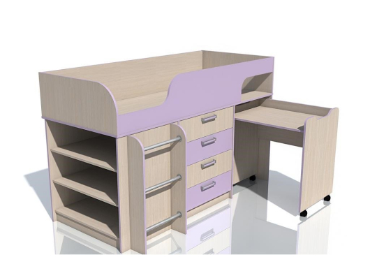 Кровать Рико с выкатным столом НМ 011.56 М - купить за 23141.0000 руб.