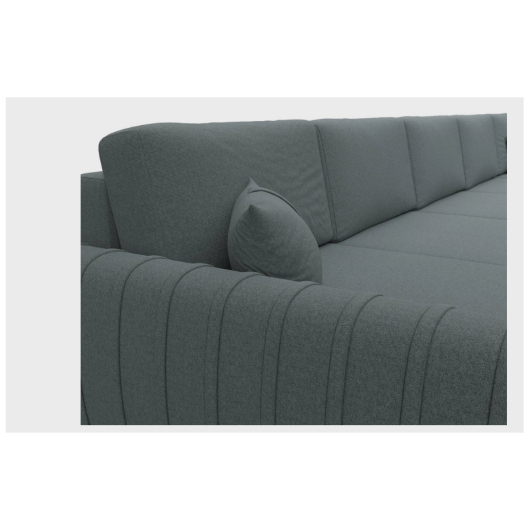 Диван Лига-057 МегаЛонг рогожка Амур 07 серый - купить за 169990.00 руб.