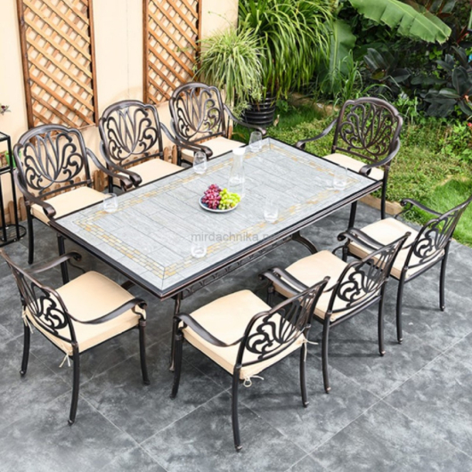 Стол из алюминия с керамикой Древний путь Ancient ways арт.74489 - купить за 70350.00 руб.