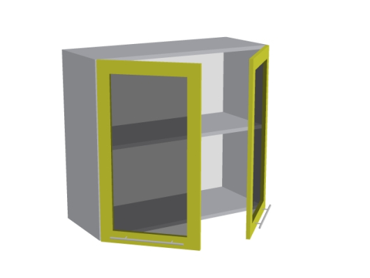 Шкаф 2-х дверный со стеклом В72 80Д2С Базис - купить за 10722.00 руб.