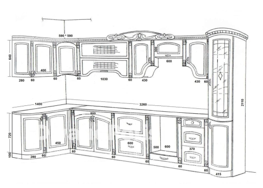 Кухня Мадлен угловая Караваджо - купить за 93379.0000 руб.