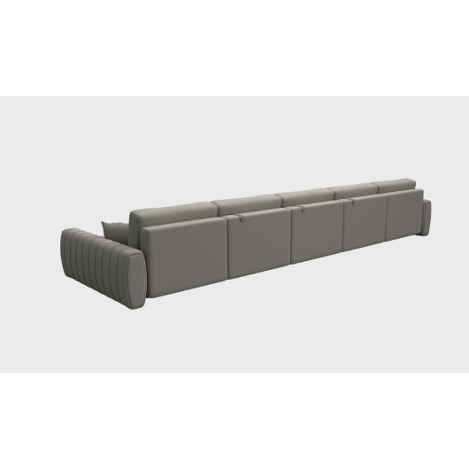 Диван Лига-057 МегаЛонг рогожка Амур 02 бежевый - купить за 169990.00 руб.