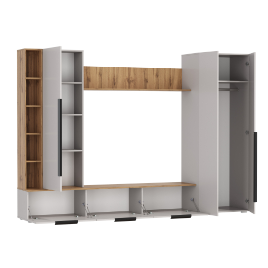 Стенка 63.02 Аккорд Дуб Крафт Золотой/Кашемир - купить за 24905.00 руб.