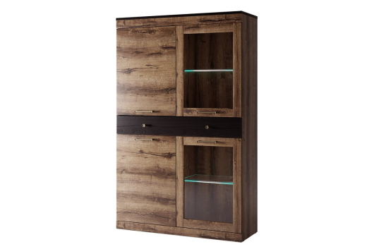 Шкаф с витриной 2V2D1S Джаггер - купить за 22899.00 руб.
