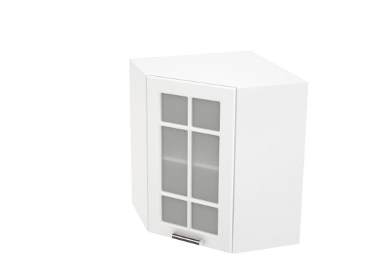 Шкаф угловой со стеклом №15 Прага ШВУС 590 - купить за 7253.00 руб.