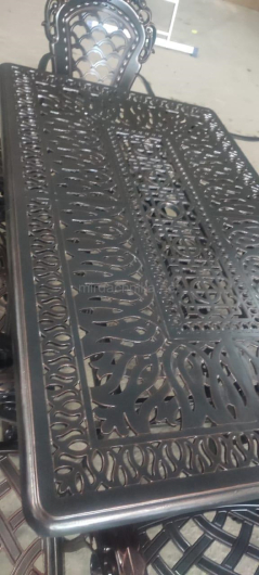 Мебель обеденная из литого алюминия стол Феникс + 6 кресел Джунген - купить за 116250.00 руб.