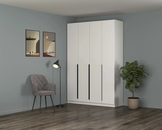 Шкаф 4-х дверный 67.09 Брандо ЛДСП/ЛДСП Белый - купить за 25488.00 руб.