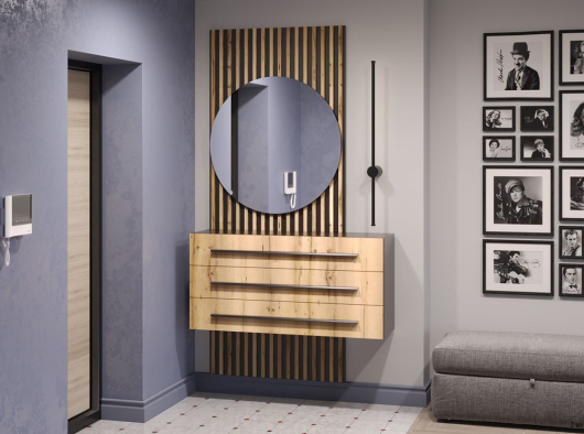 Тумба подвесная с зеркалом Аэлита №1 - купить за 25564.00 руб.