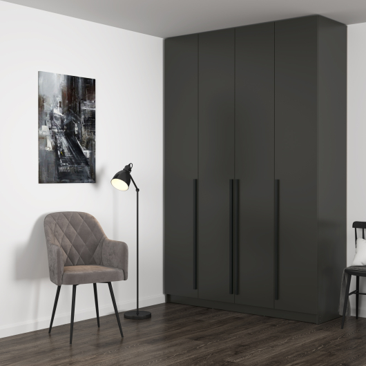 Шкаф 4-х дверный 67.13 Брандо ЛДСП/ЛДСП Диамант серый - купить за 26432.00 руб.